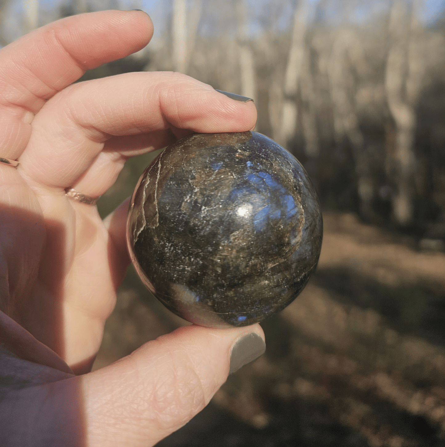 Labradorite Sphere - EarthyElementStudio