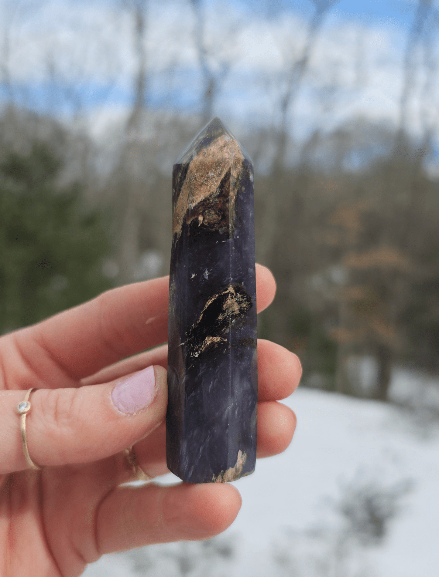 Purple Chalcedony Point. Crystal Tower. Home Decor. Meditation tool. - EarthyElementStudio