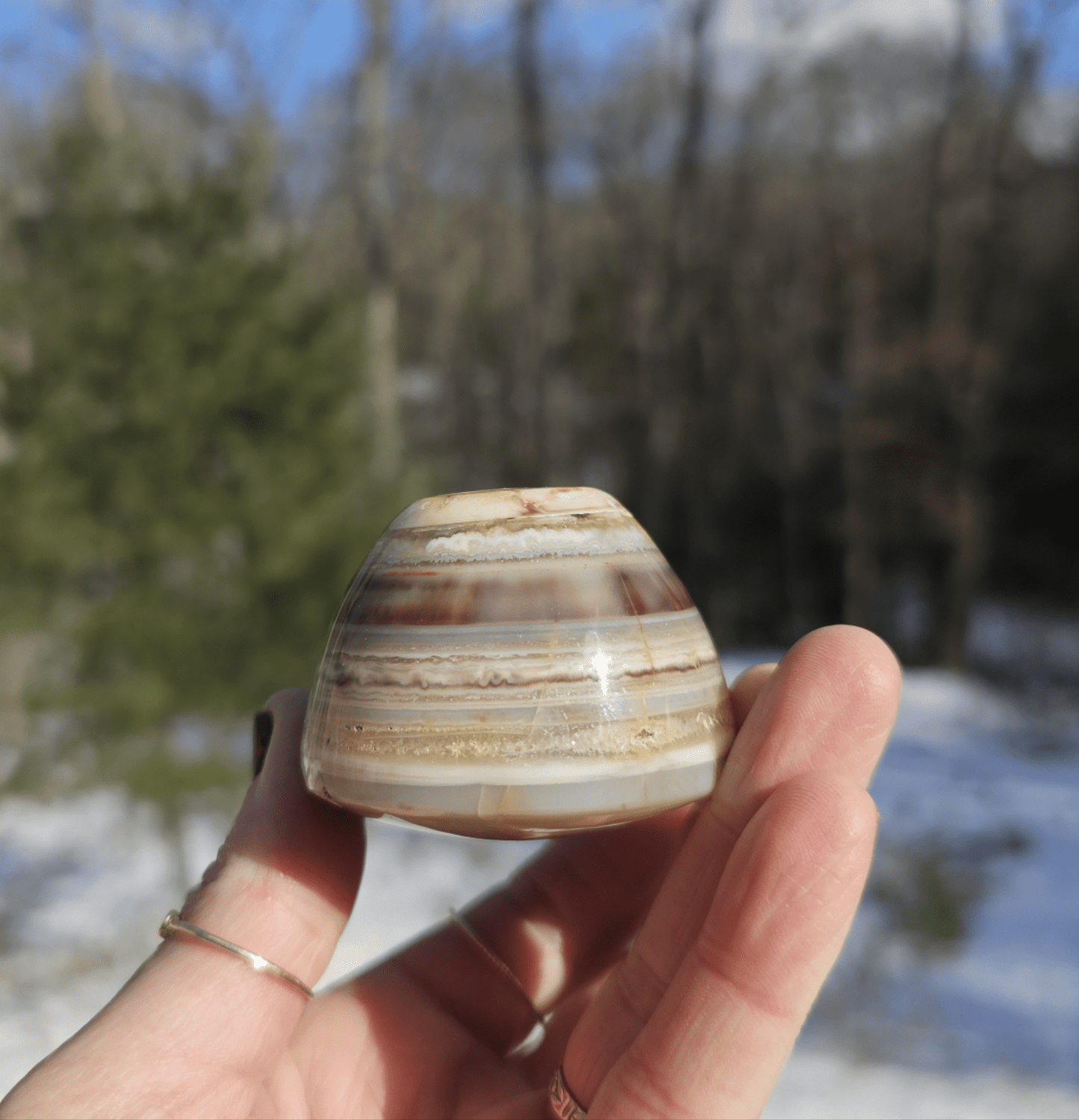 Large Sardonyx Agate. Eye of Shiva - EarthyElementStudio