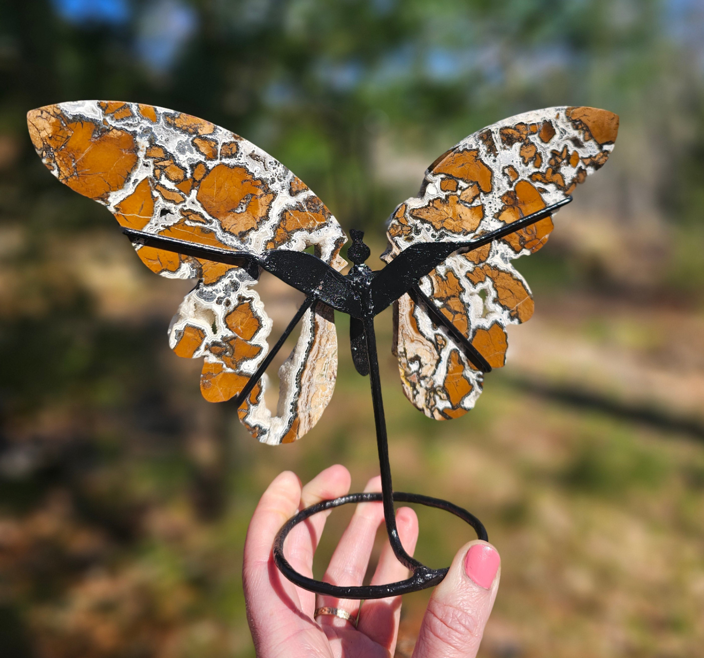 Brecciated Jasper Butterfly Carving. Crystal Home Decor. - EarthyElementStudio