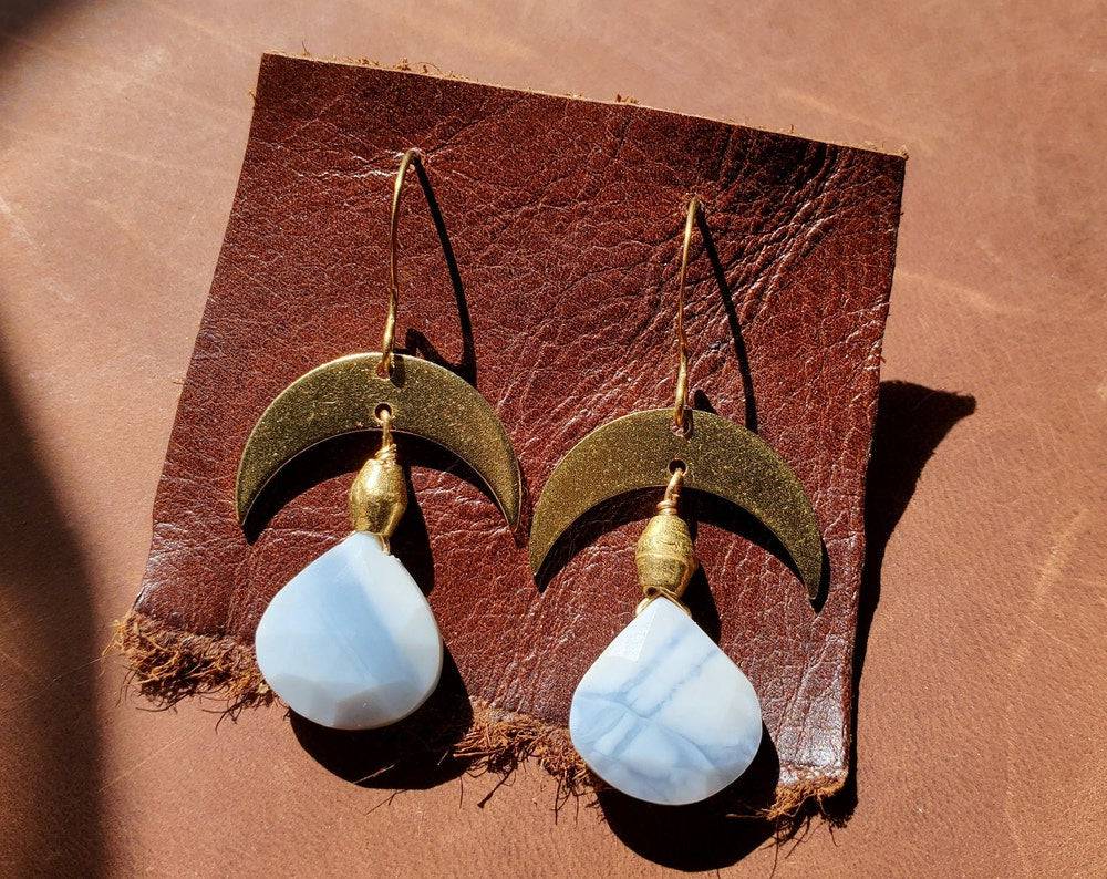 Owyhee Opal Earrings - EarthyElementStudio