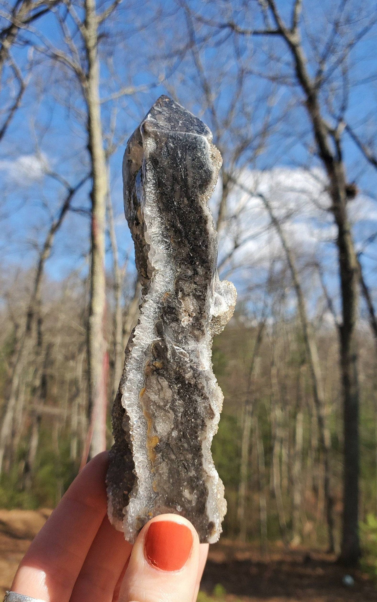 Beautiful Polished Indonesian Agate Tower with Druzy Quartz. Meditation tool. - EarthyElementStudio
