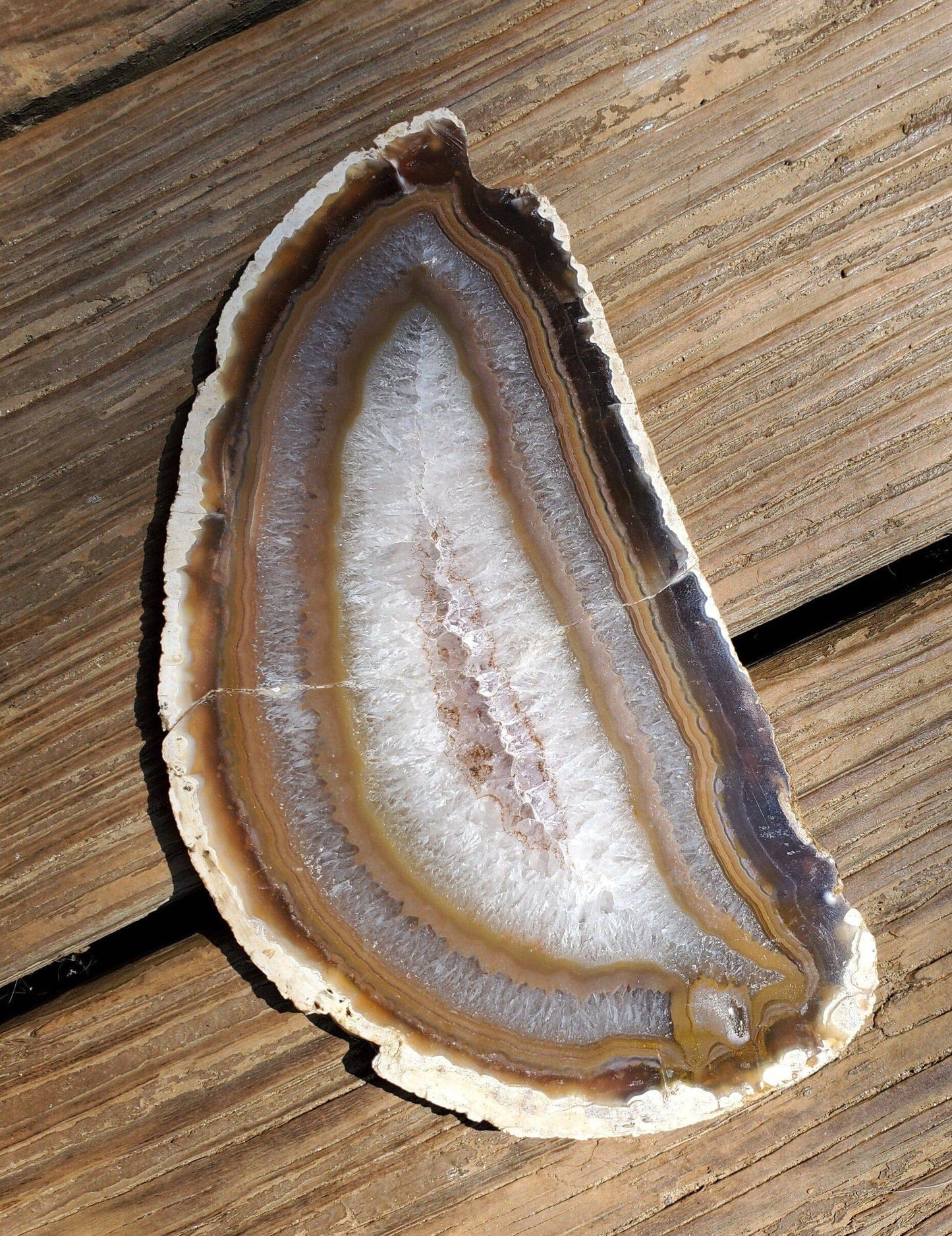 Beautiful REPAIRED Agate Slab. Agate Display Slice. Meditation tool. Natural Crystal Decor. - EarthyElementStudio