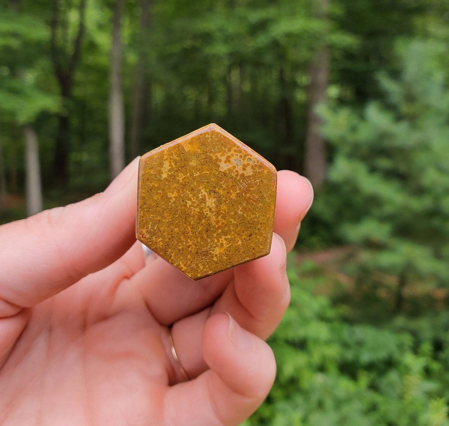 Gorgeous Ocean Jasper Tower. Yellow JASPER Point. Druzy Quartz pockets. Polished Crystal. - EarthyElementStudio
