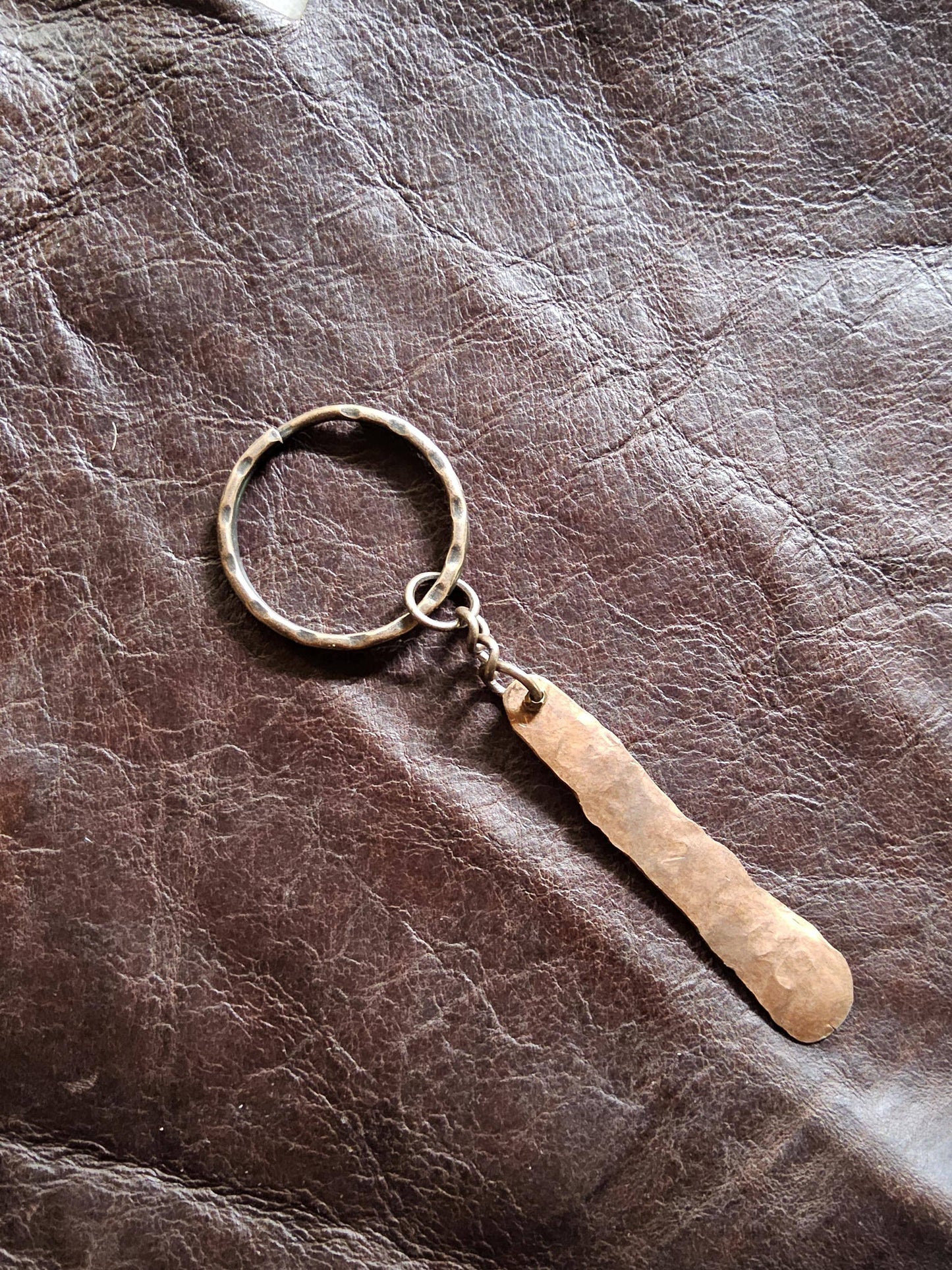 Handmade Copper Keychain. Hand Stamped-SUN TO ME. Hammered. Organic Shape. Jewelry. Natural Recycled Metal. Zach Bryan Lyrics. Gift - EarthyElementStudio