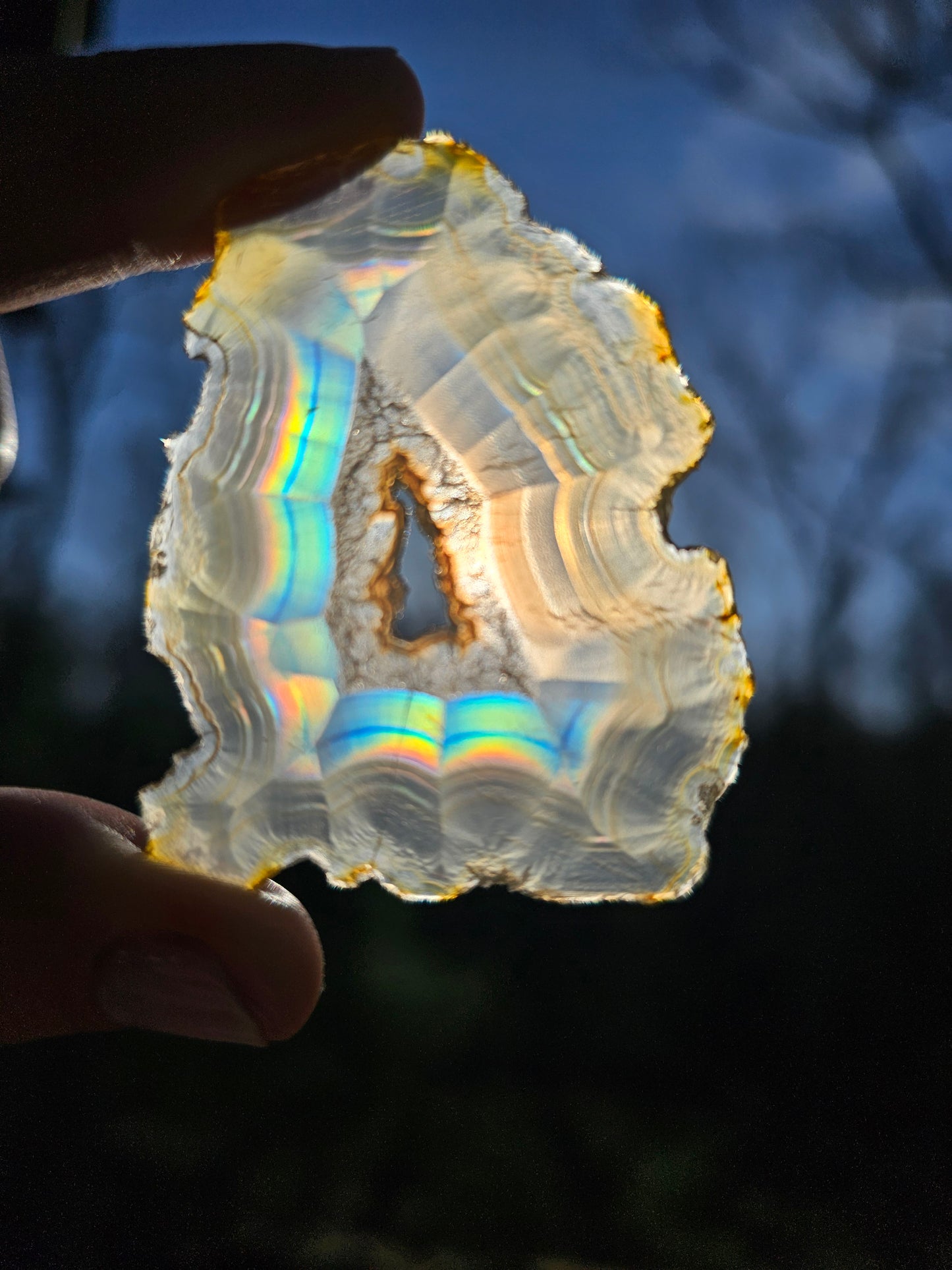 Iris Agate Slice. Crystal Home Decor - EarthyElementStudio