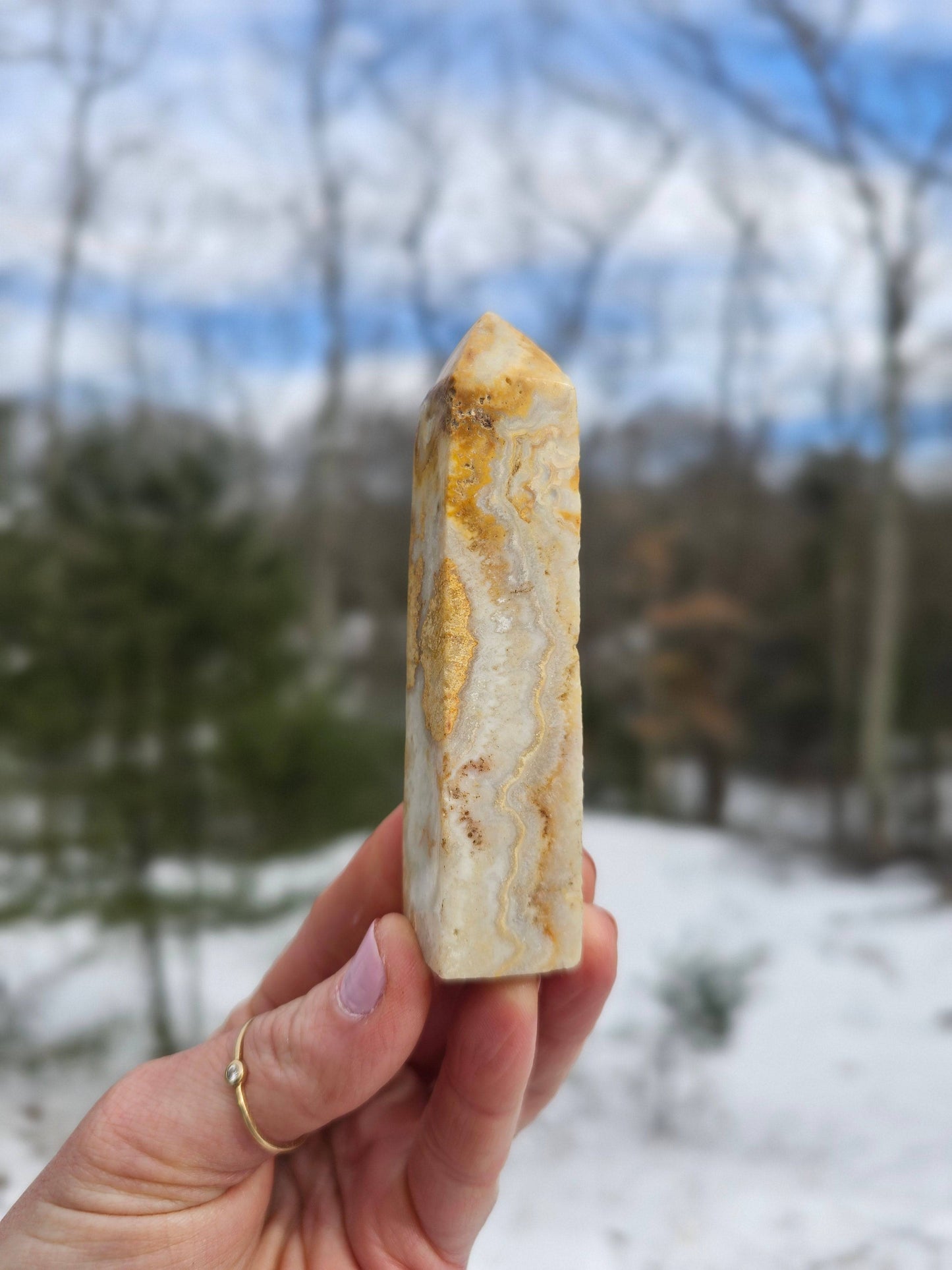 Beautiful Banded Agate Tower - EarthyElementStudio