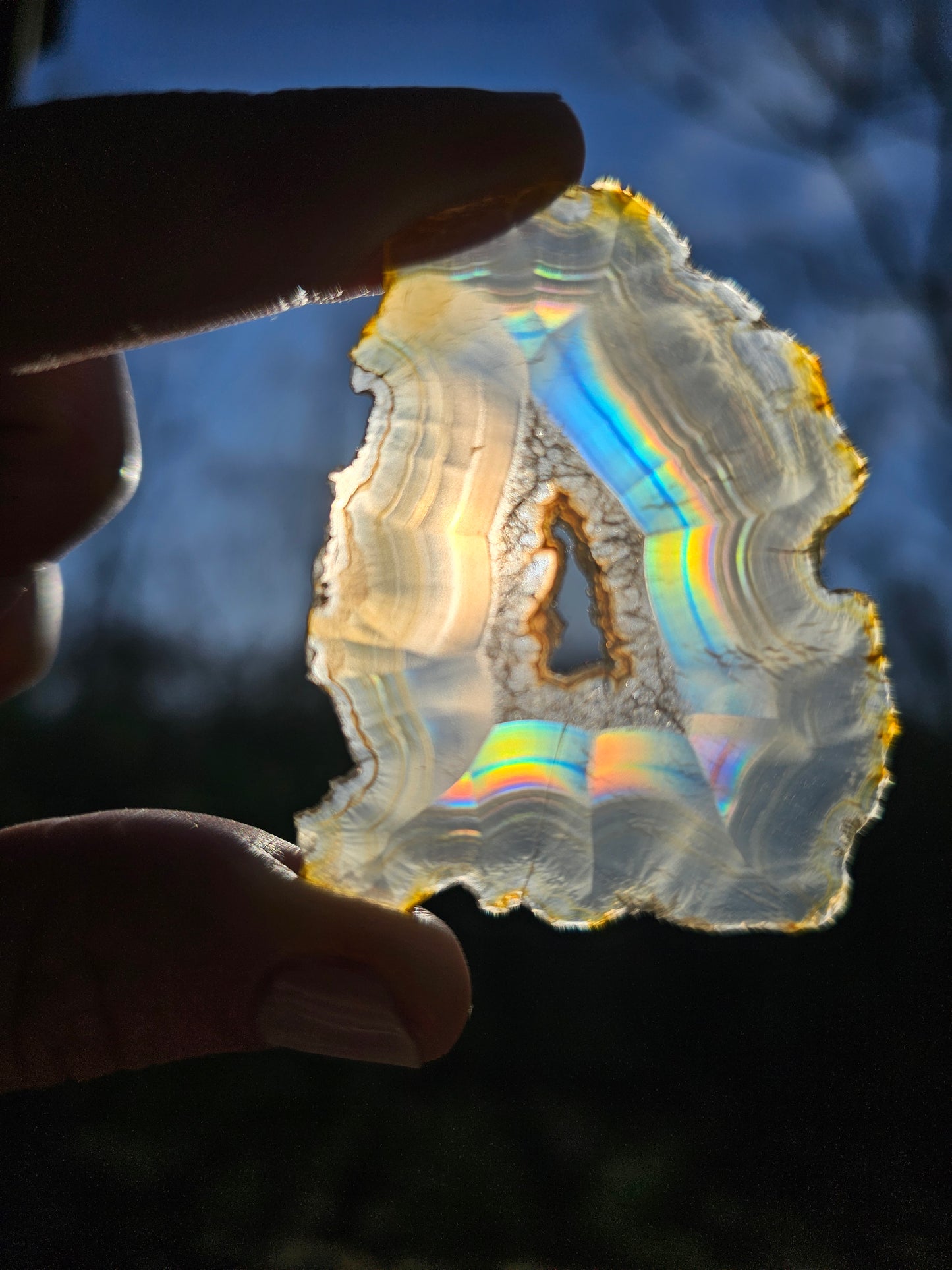 Iris Agate Slice. Crystal Home Decor - EarthyElementStudio