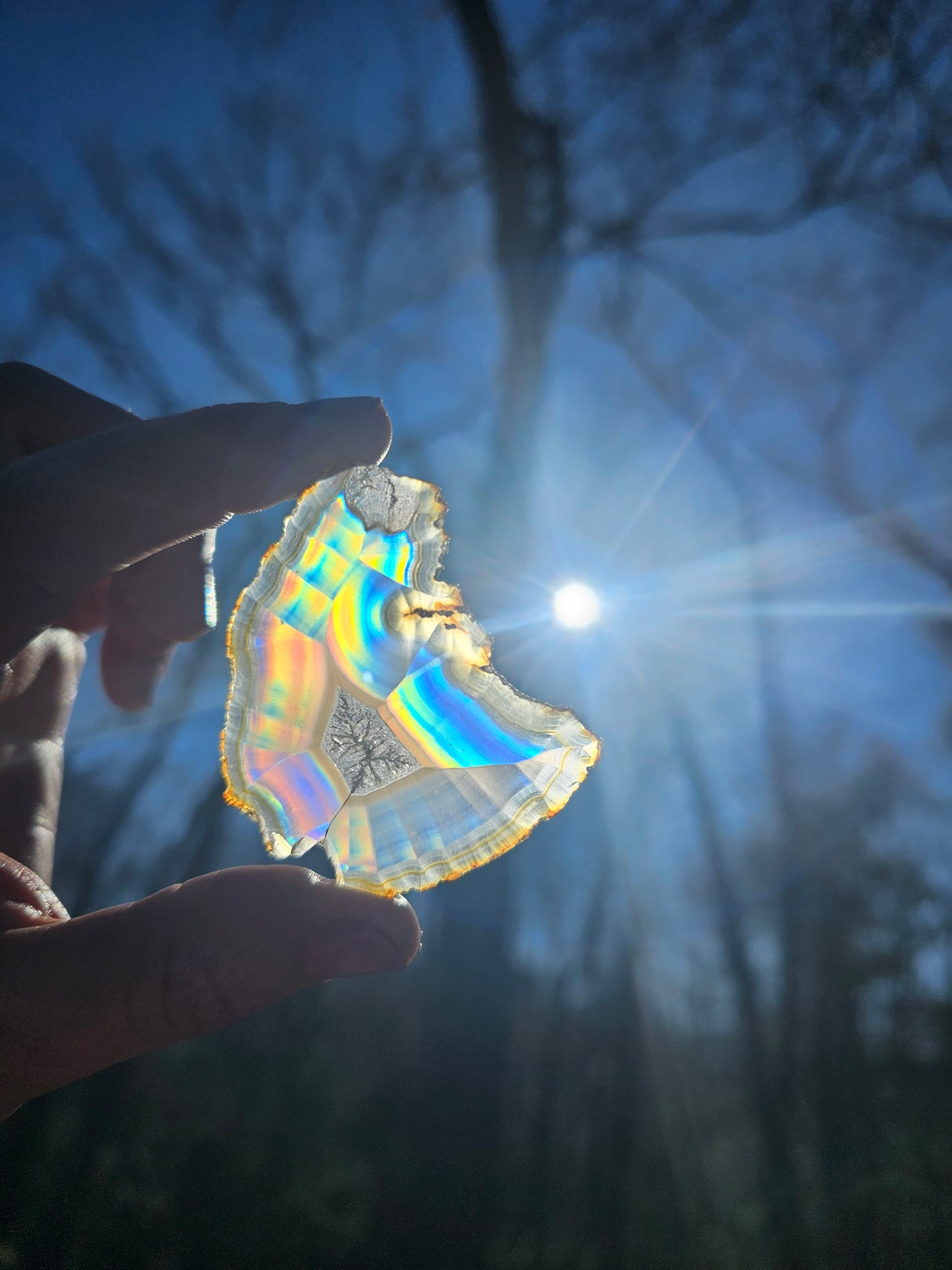 NEW Iris Agate Slice. Crystal Home Decor - EarthyElementStudio