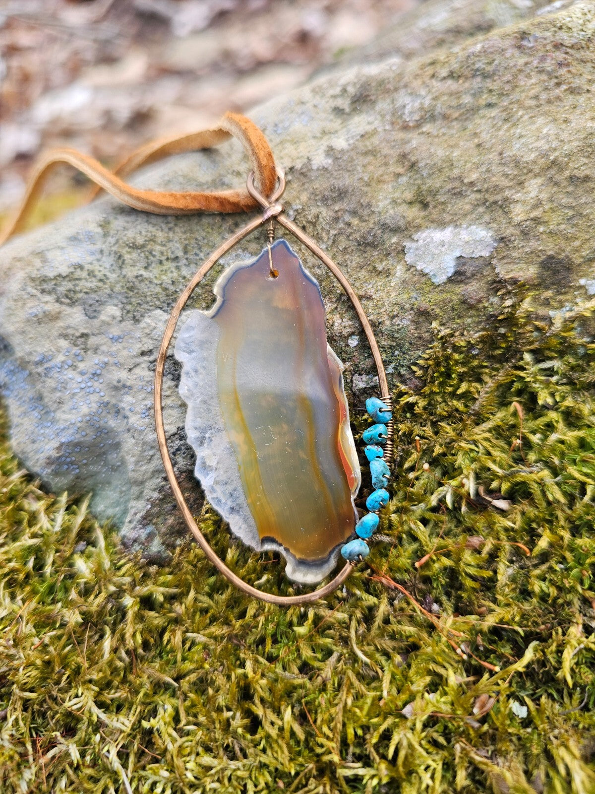Handmade Iris Agate Suncatcher. Natural Boho Wall Decor. Crystal Home Decor