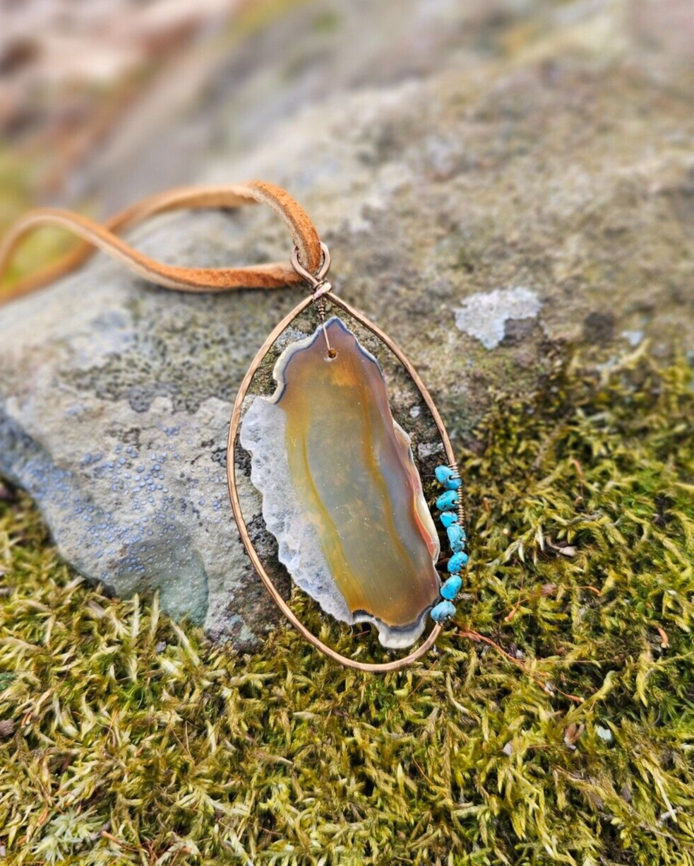Handmade Iris Agate Suncatcher. Natural Boho Wall Decor. Crystal Home Decor