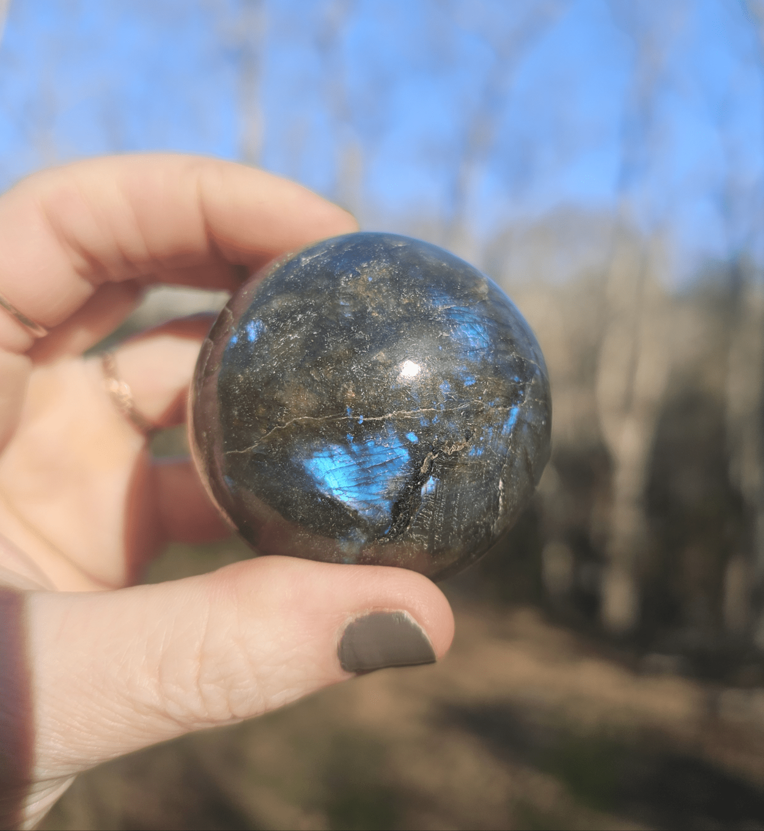 Labradorite Sphere - EarthyElementStudio