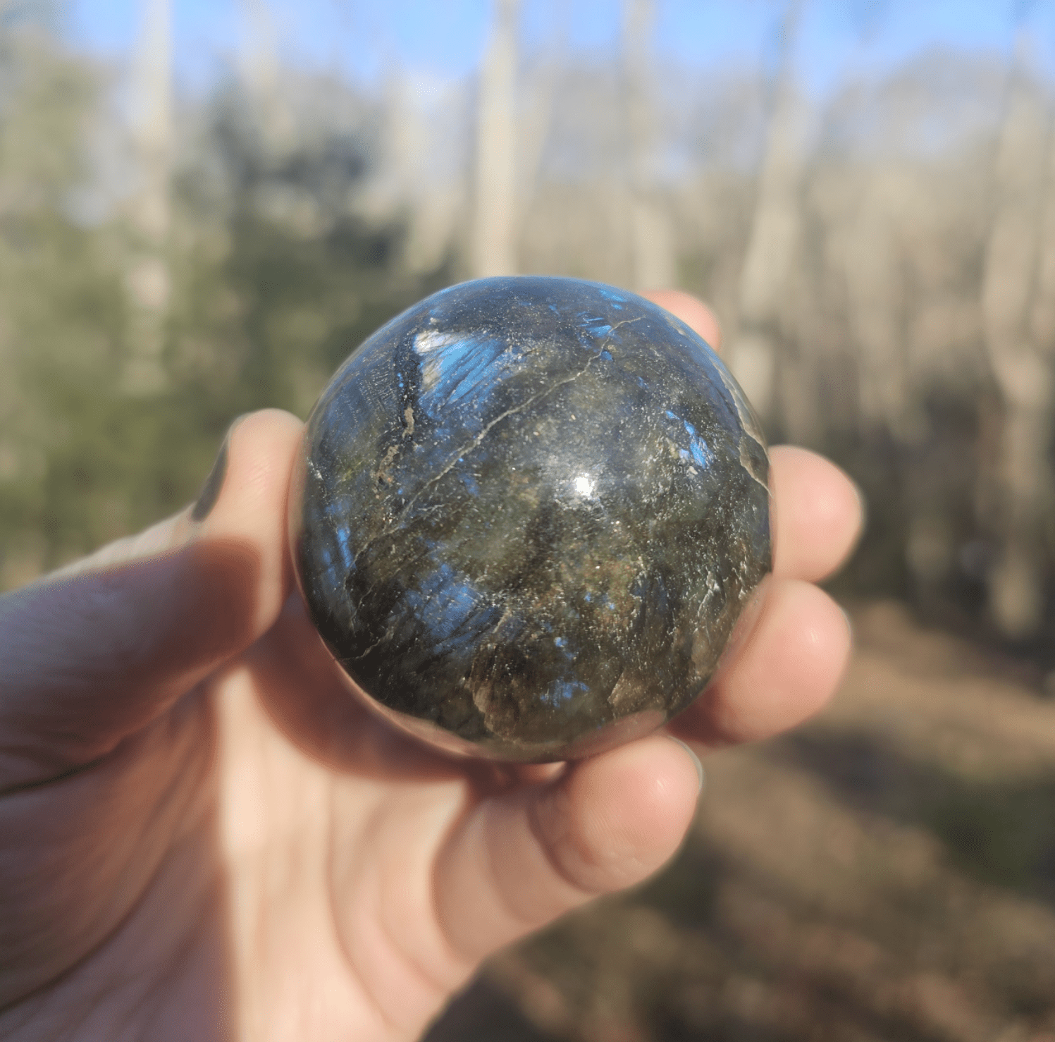 Labradorite Sphere - EarthyElementStudio