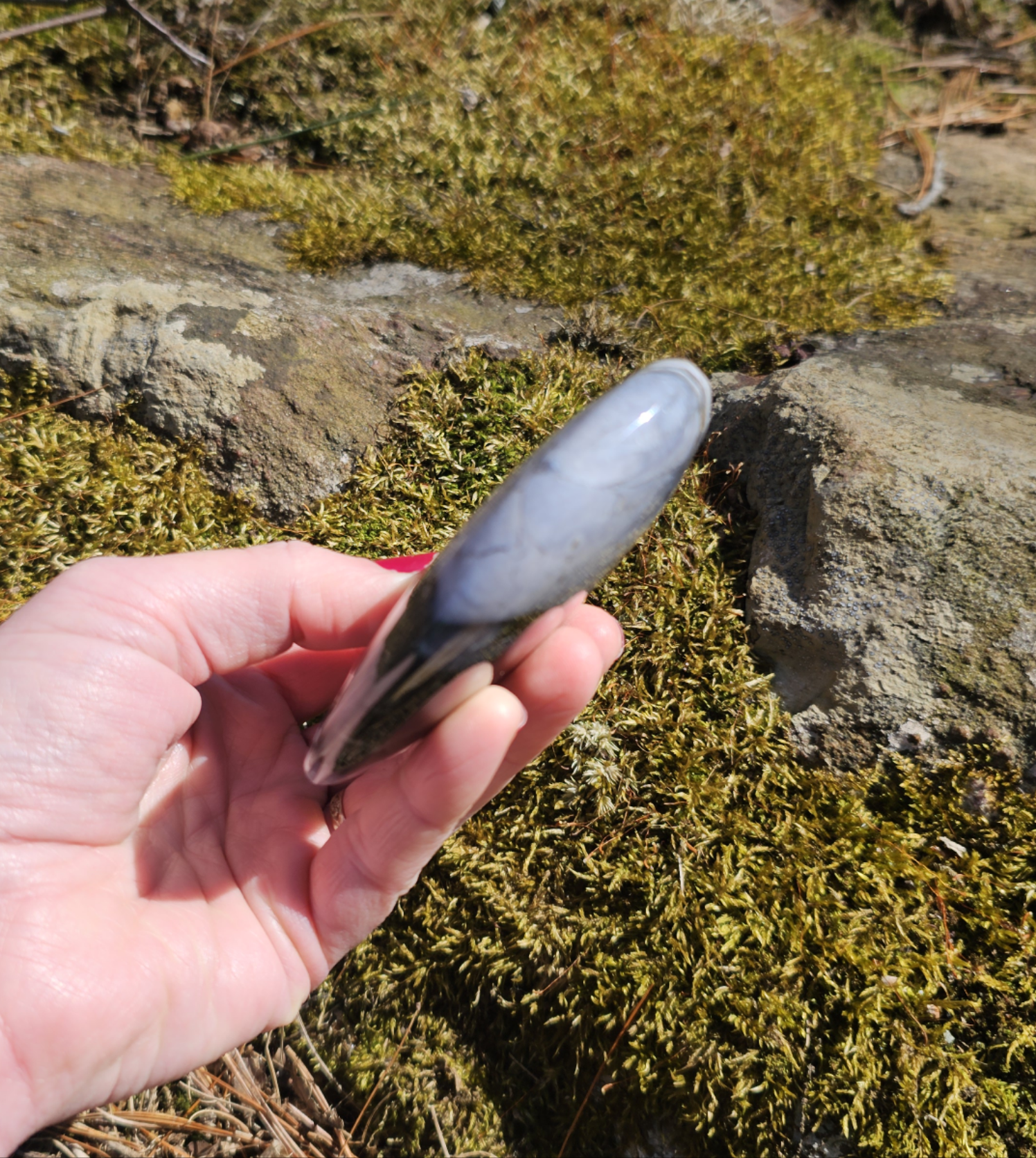 Large Purple Agate Heart. Chalcedony Crystal home decor - EarthyElementStudio