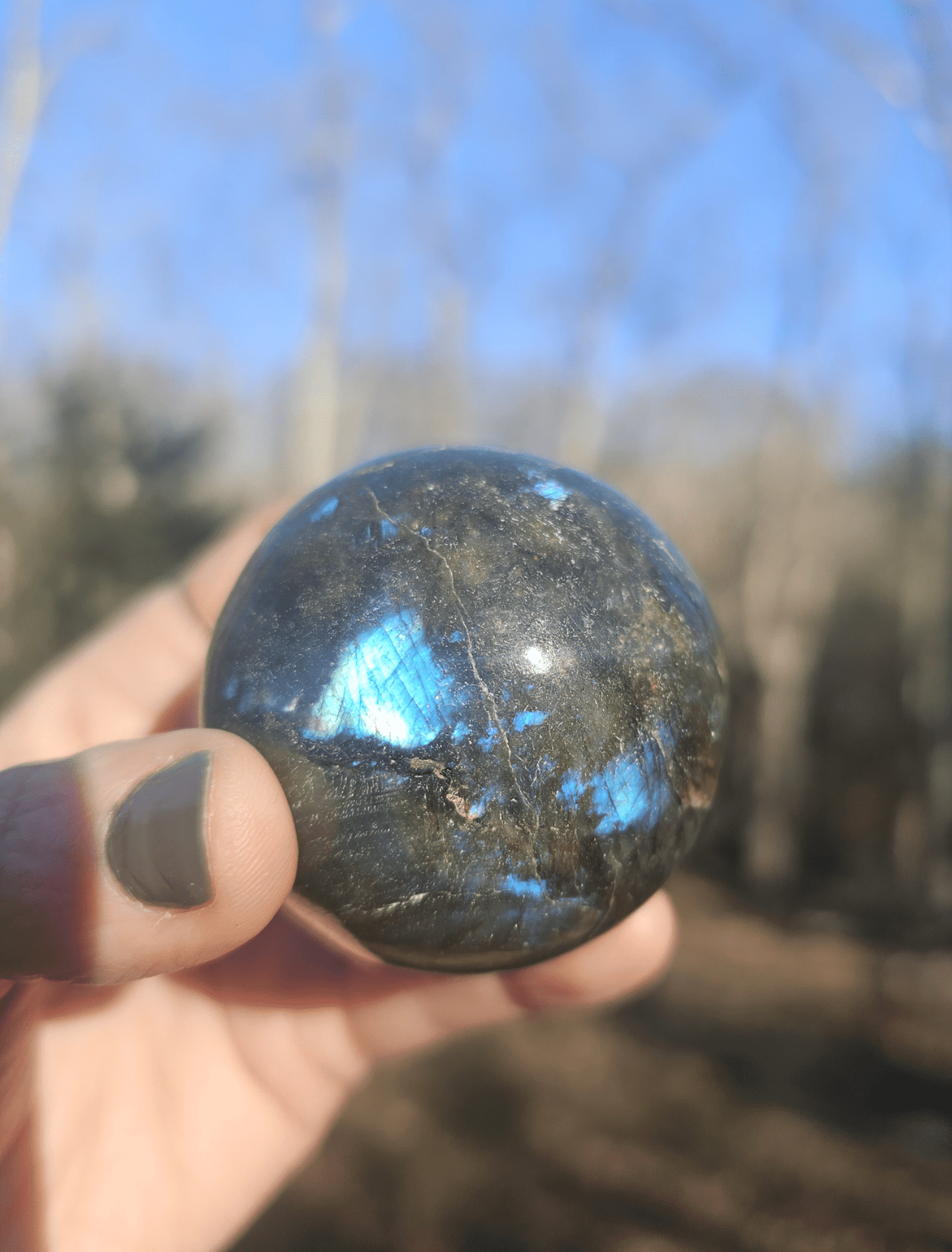 Labradorite Sphere - EarthyElementStudio