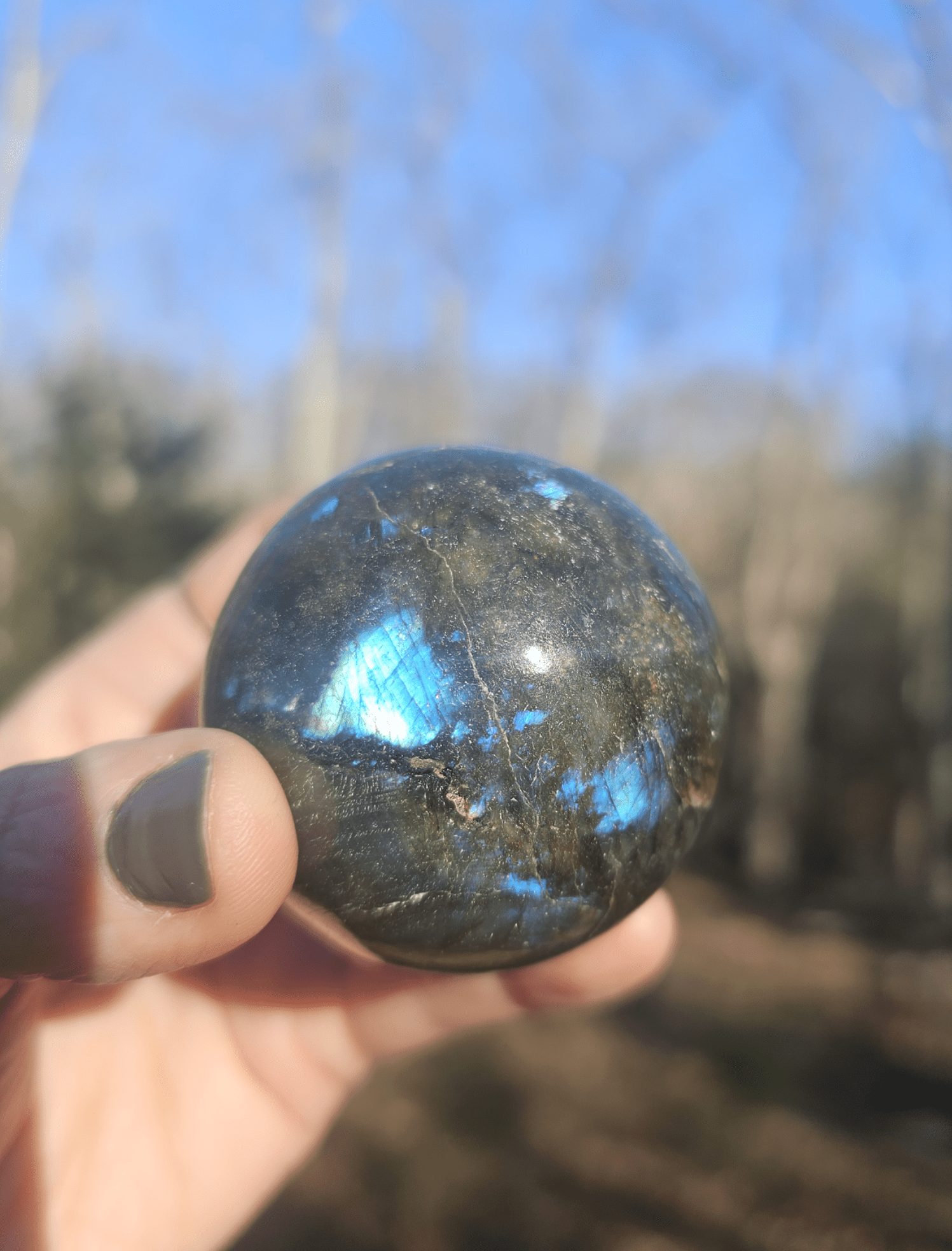 Labradorite Sphere - EarthyElementStudio