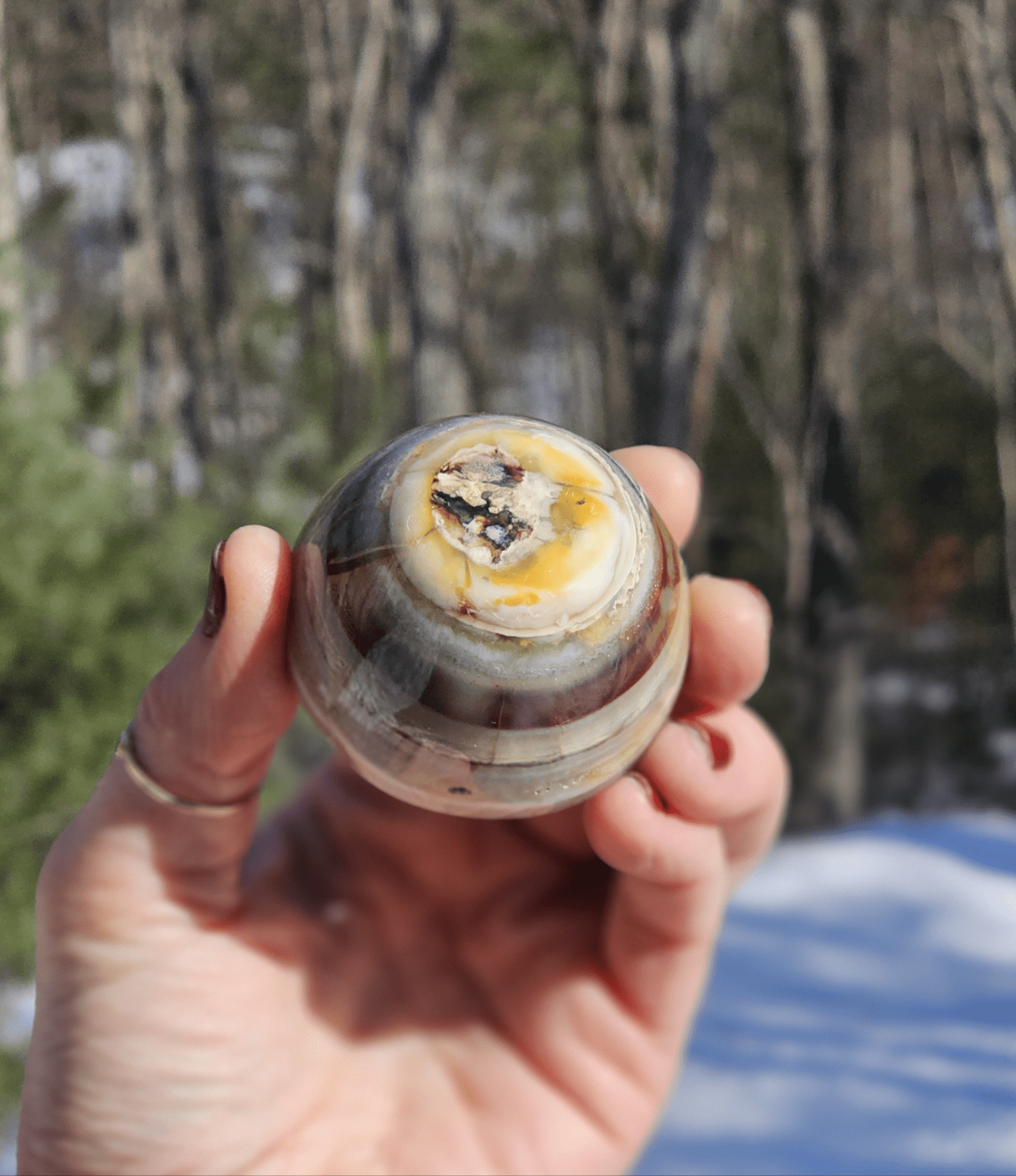 Large Sardonyx Agate. Eye of Shiva - EarthyElementStudio
