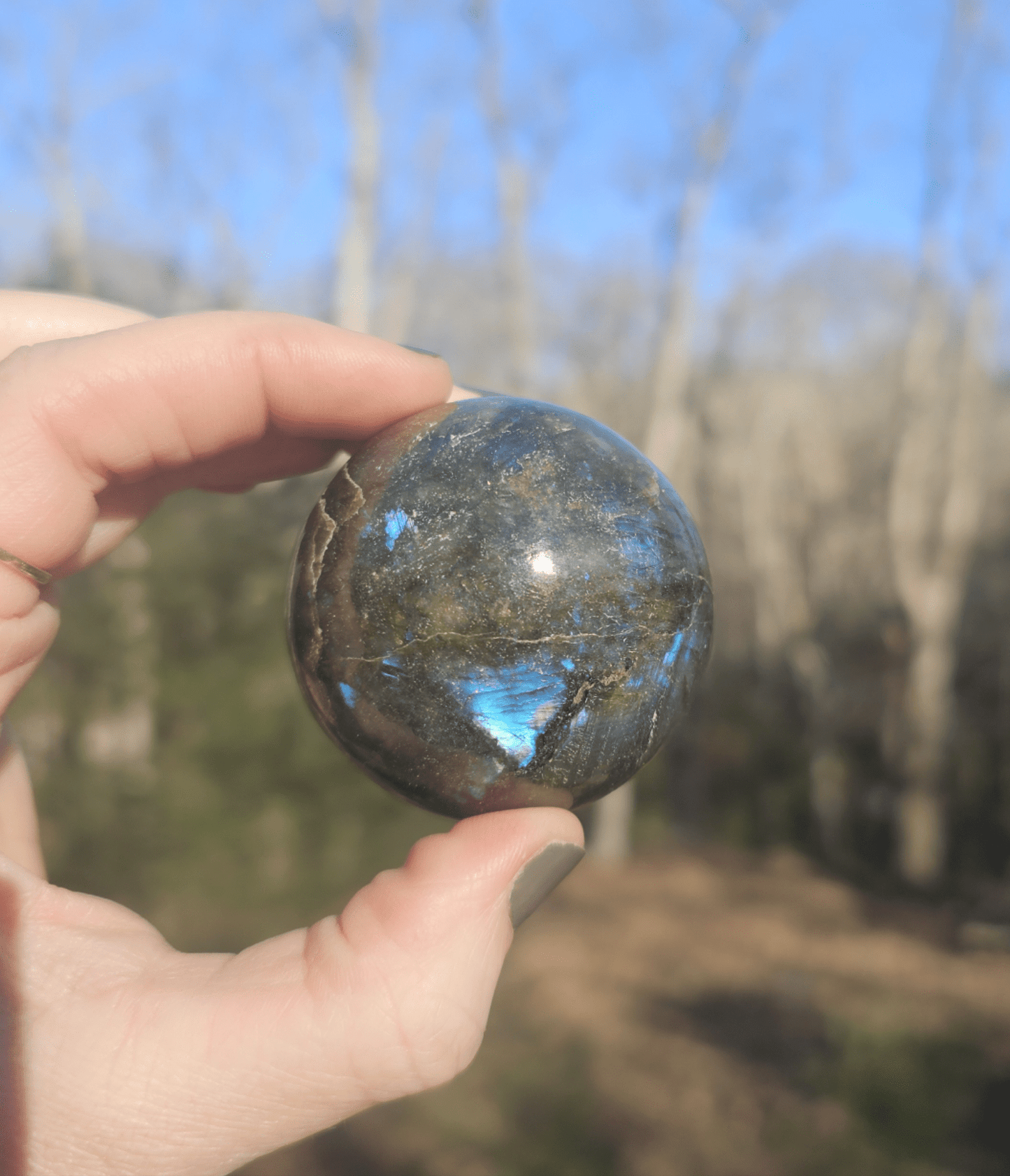 Labradorite Sphere - EarthyElementStudio