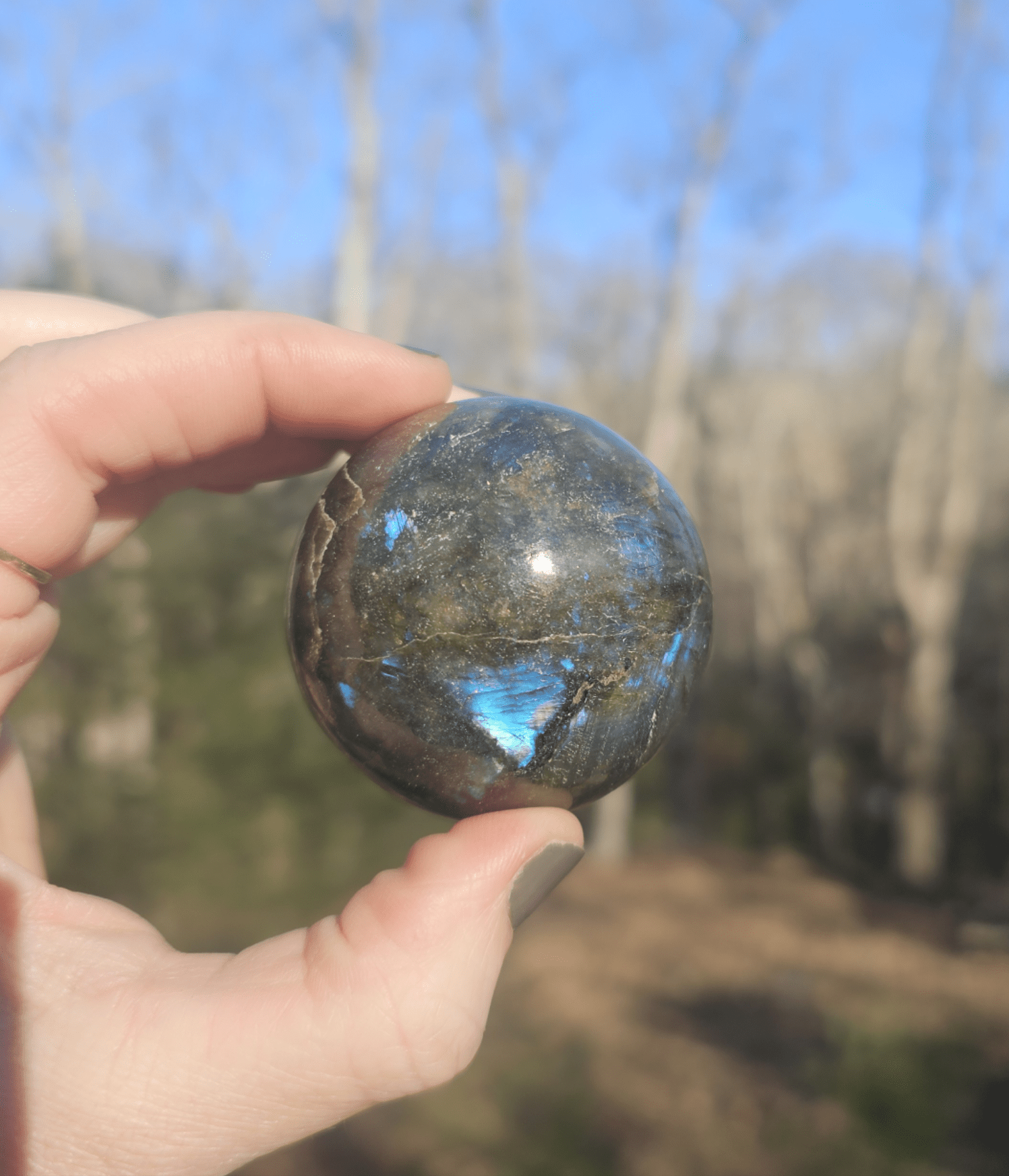 Labradorite Sphere - EarthyElementStudio