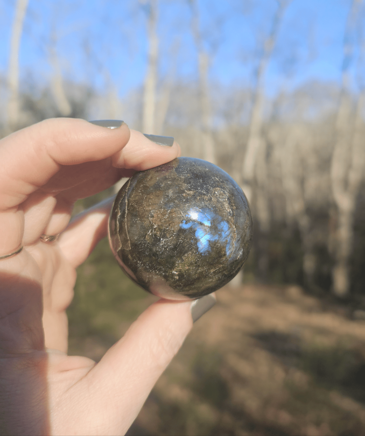 Labradorite Sphere - EarthyElementStudio