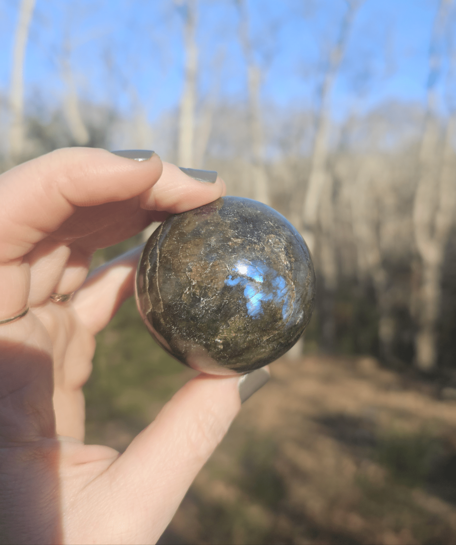 Labradorite Sphere - EarthyElementStudio