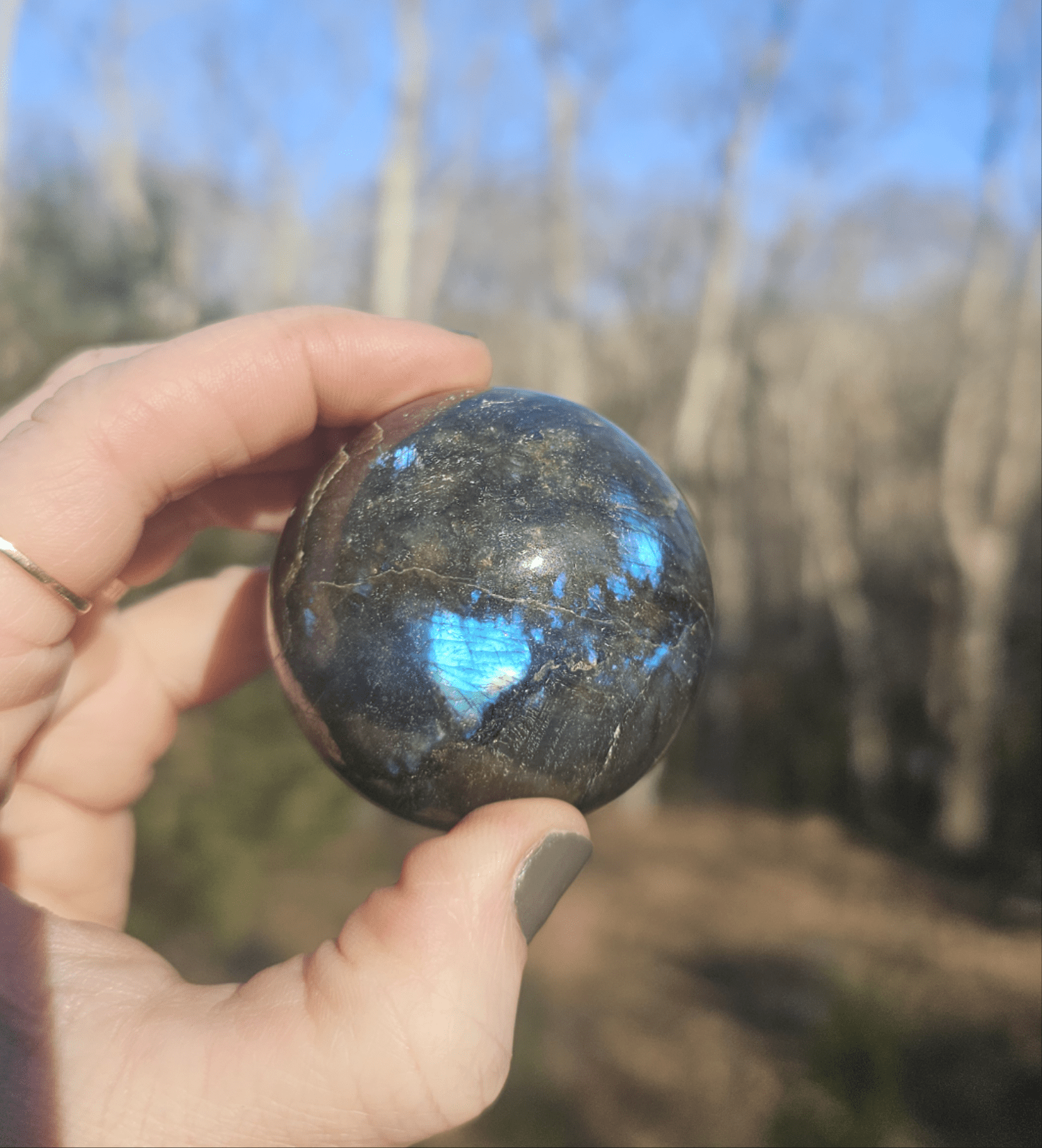 Labradorite Sphere - EarthyElementStudio