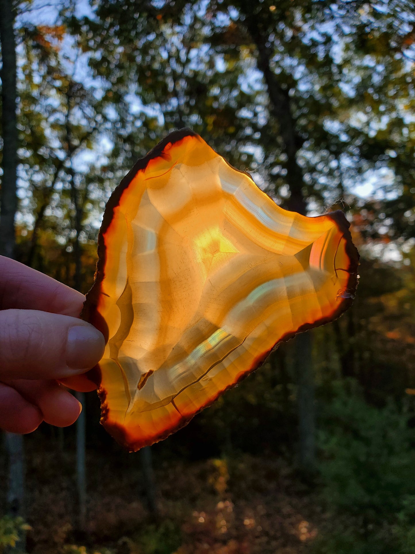 Gorgeous Dark Iris Agate Slice. IRIDESCENT Agate. MEDITATION Tool.