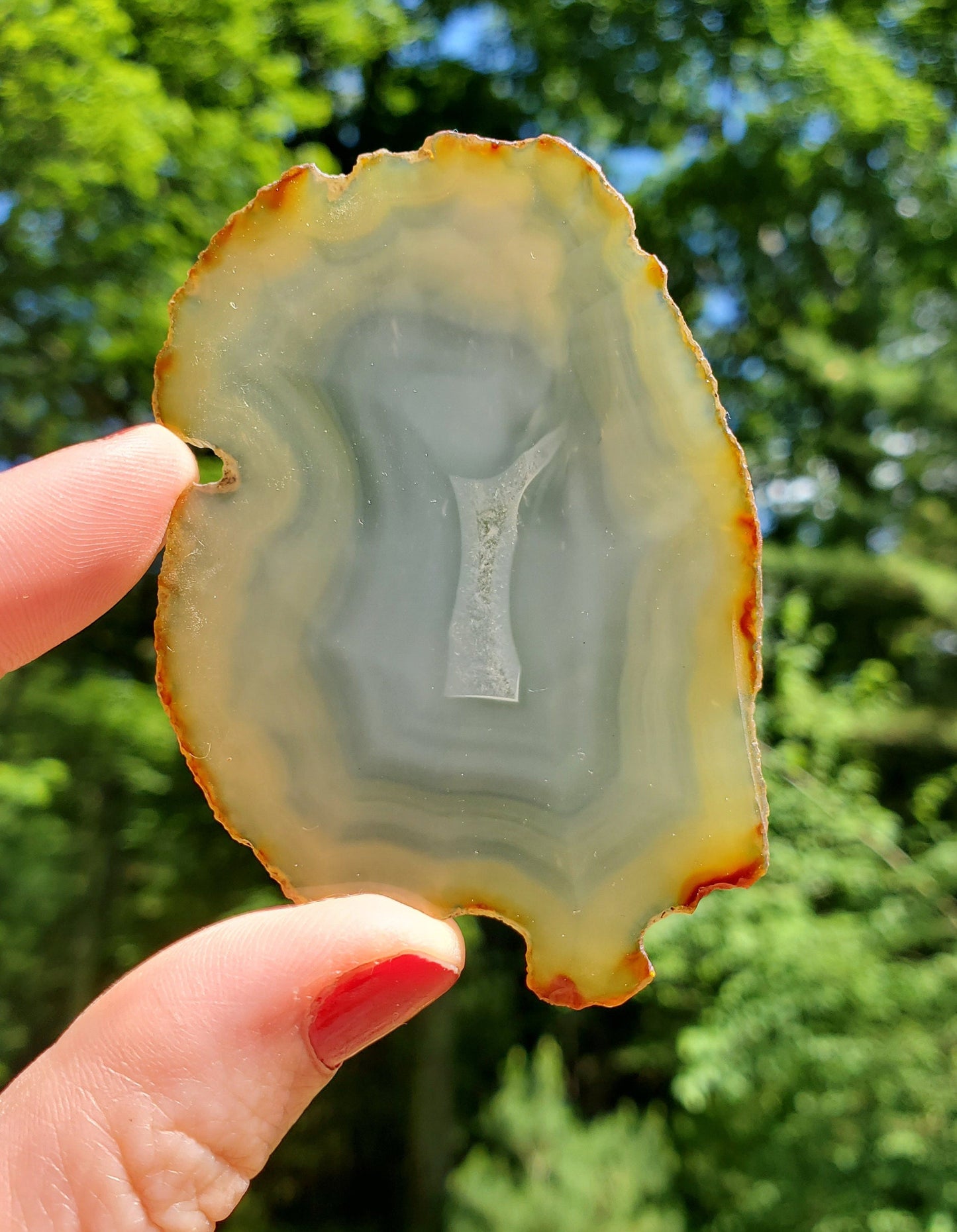 Iris Agate Slice. Iridescent Agate. Rainbow Agate. Meditation tools.