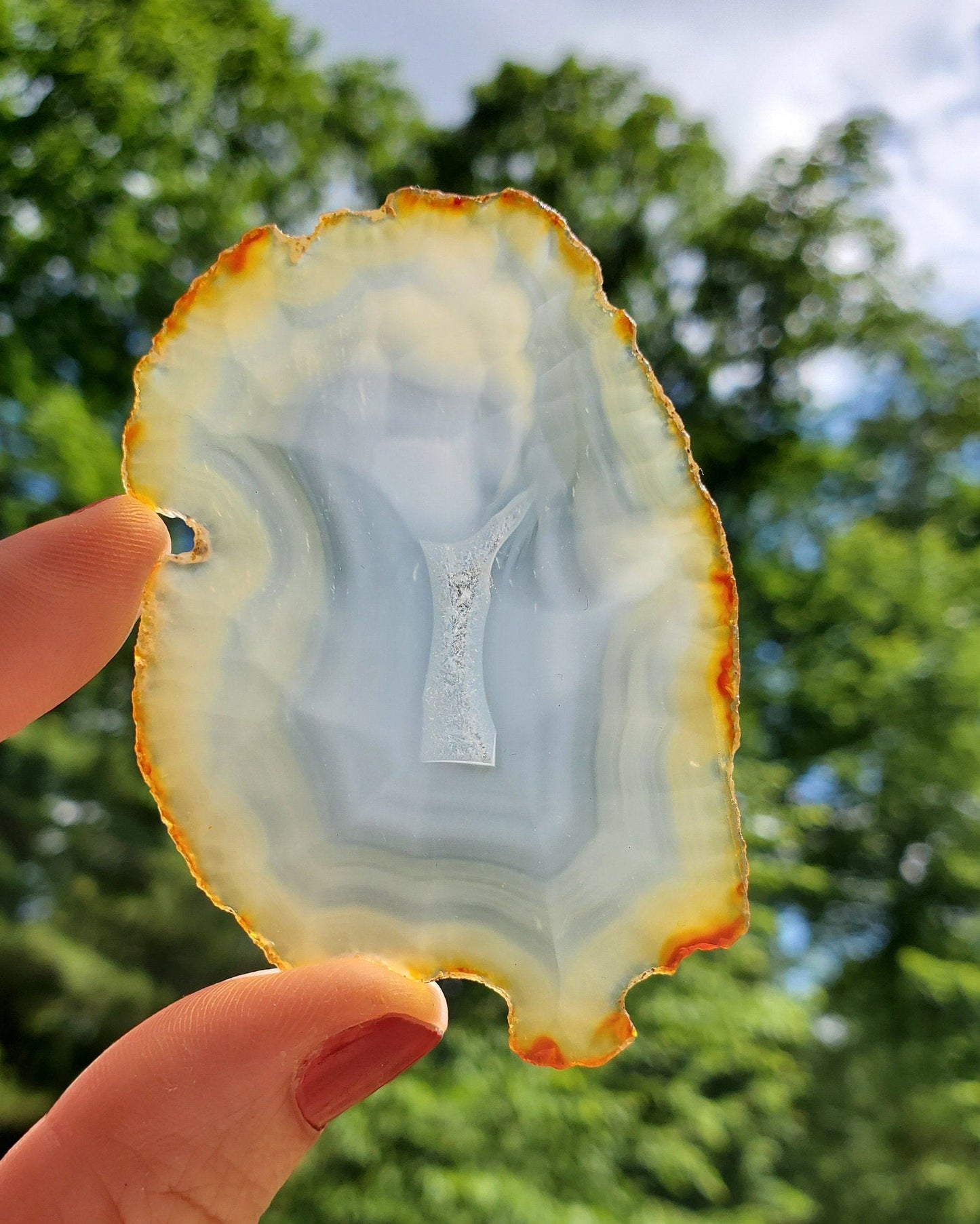 Iris Agate Slice. Iridescent Agate. Rainbow Agate. Meditation tools.