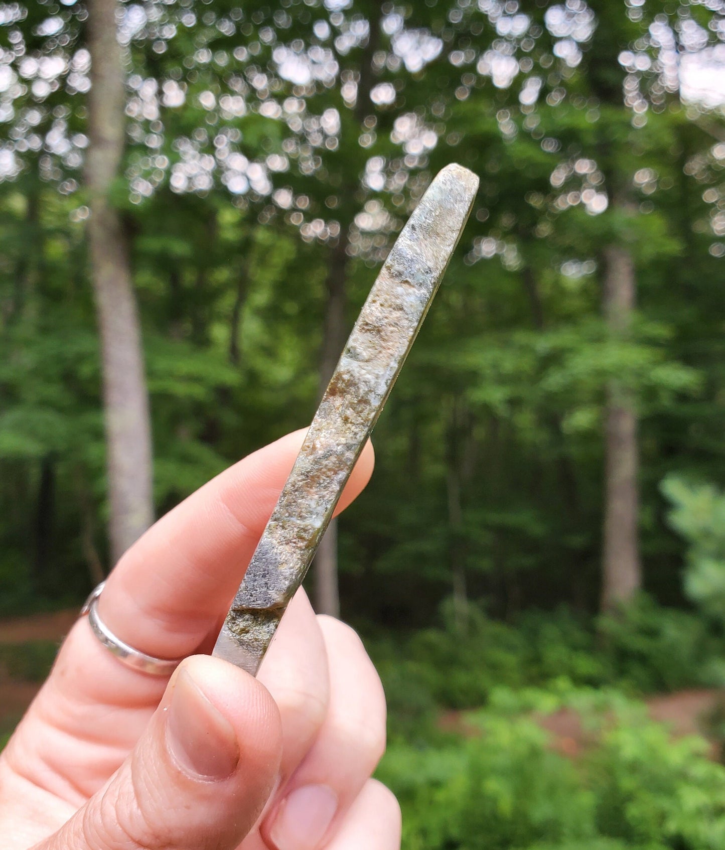 Moss Agate Slice / Polished Slab. Heart & Third Eye Chakra. Green Crystal.