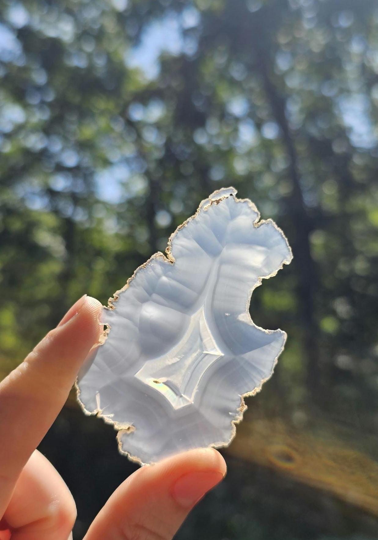 High Quality Iris Agate. Iridescent Agate. Natural Rainbow Crystal. Unique. Meditation Tool. Agate Slice.