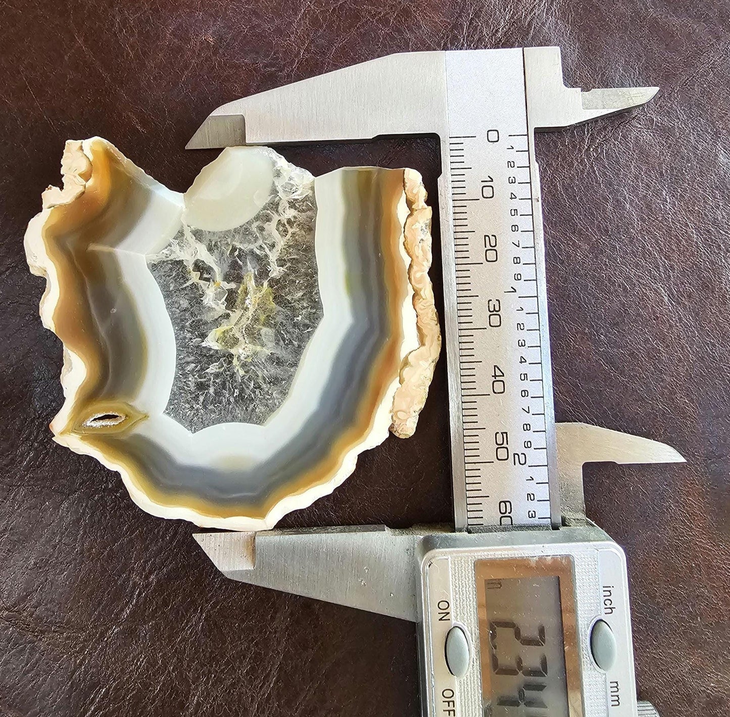 High Quality Iris Agate. Iridescent Agate. Natural Rainbow Crystal. Meditation Tool. Agate Slice. Quartz Center.