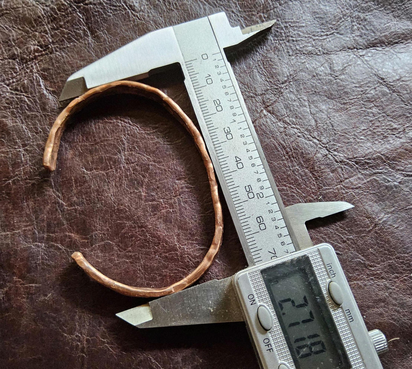 Handmade Copper Bracelet. Hand-Hammered Cuff. Organic Shape. Healing Crystal Jewelry. Natural Recycled Metal. Grounding. Rustic Bangle.