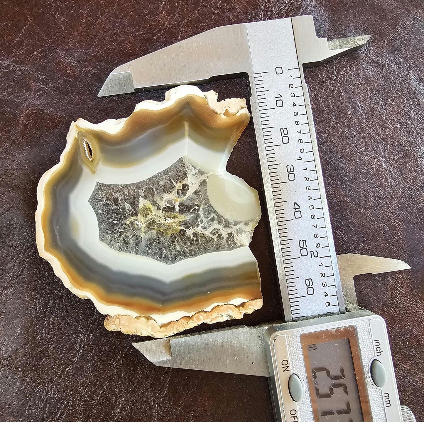 High Quality Iris Agate. Iridescent Agate. Natural Rainbow Crystal. Meditation Tool. Agate Slice. Quartz Center.