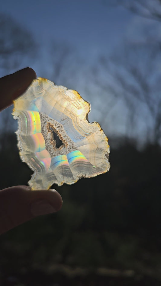 Iris Agate Slice. Crystal Home Decor